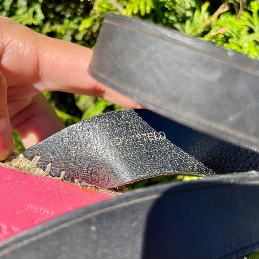 BURBERRY Pink Nova Check Plaid Espadrille Ankle Flats